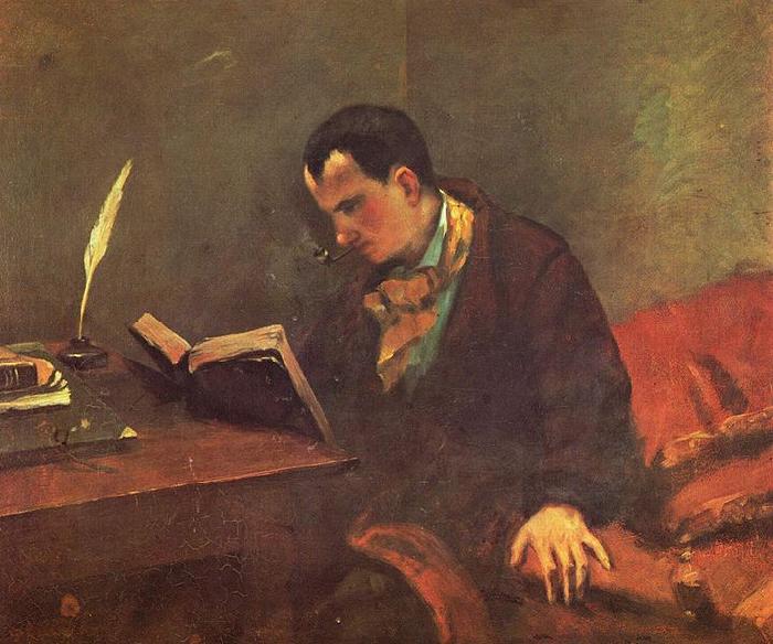 Gustave Courbet Portrat Baudelaires Sweden oil painting art